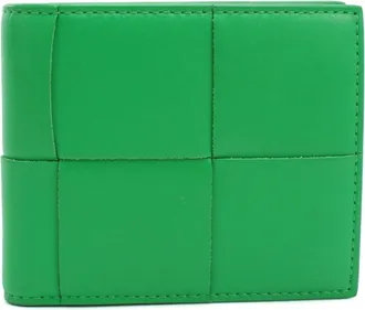 Bottega Veneta Green Leather Wallet (Bi-Fold) (Pre-Owned)