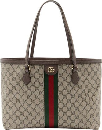 Gucci Beige Gg Supreme Canvas Ophidia Large Shopping Tote (Authentic Pre- Loved)