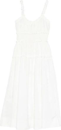 D&ocirc;en Abito midi Marianne con scollo ampio - Bianco