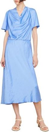 Vince Cowl Neck Crinkled Satin Dress in Aria at Nordstrom Rack, Size Large