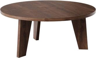 OEM Mesa De Centro Redonda Ella &Oslash;90 Cm Roble Chocolate