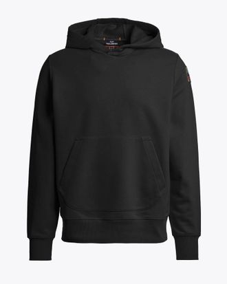 Parajumpers Mens Everest Pullover Hoodie in Black Cotton - Size X-Large
