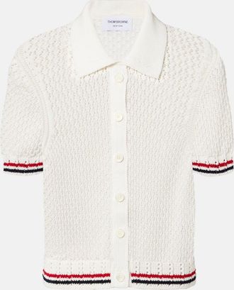 Thom Browne Top de algod&oacute;n con pointelle