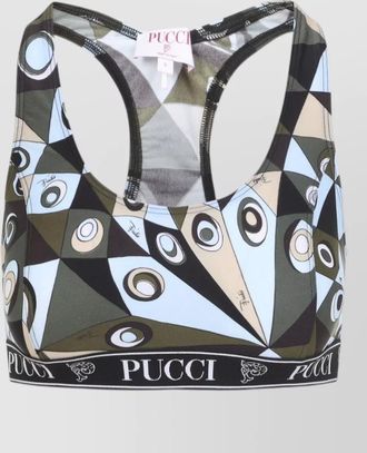 Pucci signature print tech bra top racerback