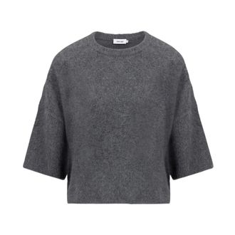 Knit-ted Hans Top - Dames - Truien - Grijs - Maat: L Wol