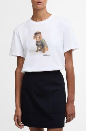 Barbour Marine Cotton Graphic T-Shirt in White at Nordstrom, Size 10 Us