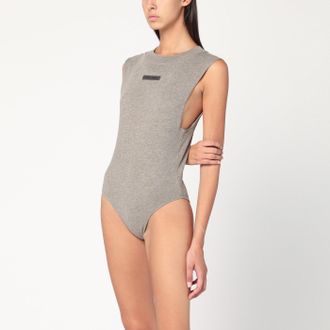 Fear of God Sleeveless grey cotton-blend bodysuit
