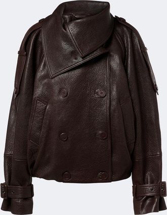 Acne Studios Cropped leather jacket