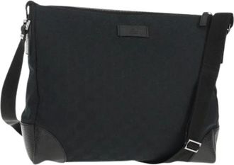 Gucci Pre-owned Cross Body Bags, male, Black, Size: ONE SIZE Pre-owned Original Messenger
