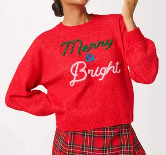 Shiraleah Merry And Bright Sweater In Red