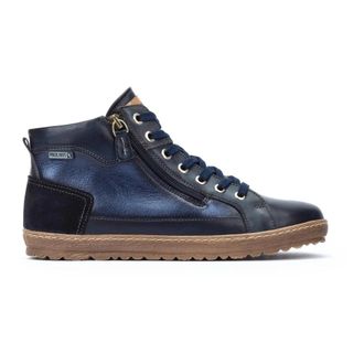 Pikolinos Lagos Lace-zip Sneaker Boot - Dames - Sneakers - Blauw - 36 EU - Leer - Schoenen