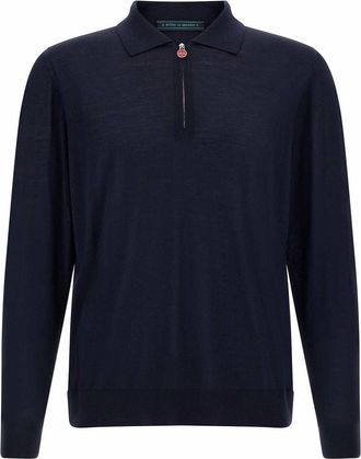 Kiton Wool polo shirt 14 microns