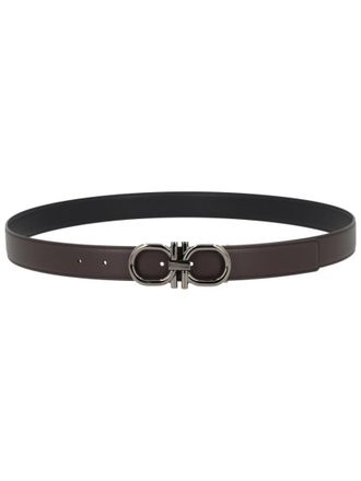 Ferragamo Dark Brown Cut To Size Reversible Belt