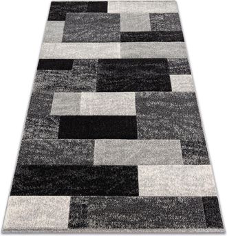 RugsX Alfombra Feel 5756/16811 Rect&aacute;ngulos Gris Grey 280x370 Cm
