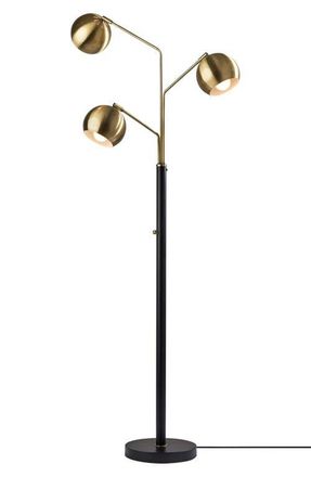 Adesso Emerson Tree Floor Lamp in Black Antique Brass at Nordstrom