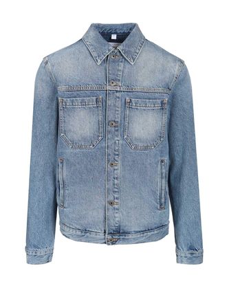 Off-white Half Arrow Printed Denim Skate Jacket