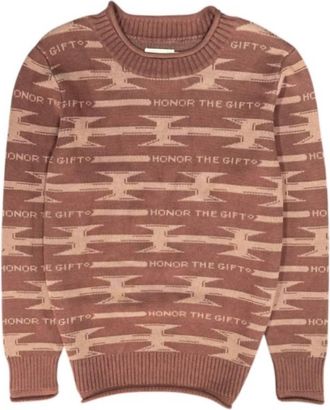 Honor The Gift Mens H Wire Knit Sweater In Brown