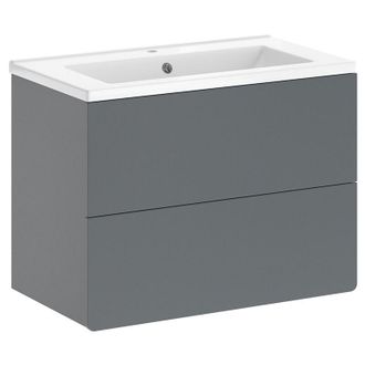 Vicco Set mobili bagno Izan, Grigio, 2 parti