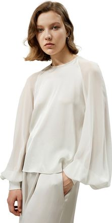 LilySilk Silk Blouse with Raglan Sleeves for Women