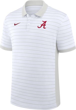 Nike Alabama Sideline Victory Stripe Nike Mens Dri-FIT College Polo in White | 03BG0CEBABN-FR1