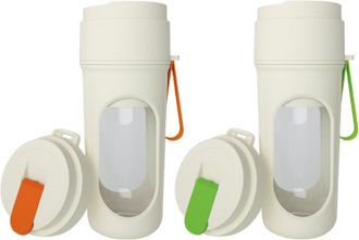 OEM 2-delige Usb Oplaadbare Reizigersapbeker, Draagbaar Sapapparaat Voor Fruitsapbereiding Tijdens Reizen