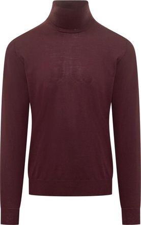 FILIPPO DE LAURENTIIS Turtleneck Sweater - Heren - Coltruien - Rood - XL - Wol - Truien & Vesten