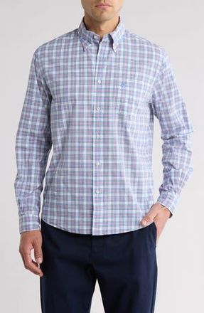 Brooks Brothers Plaid Cotton Button-Down Shirt in Salmon Blue Tartan at Nordstrom Rack, Size Xx-Large