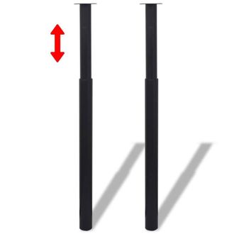 Berkfield Home Telescopic Table Legs 4 pcs Black 710 mm-1100 mm