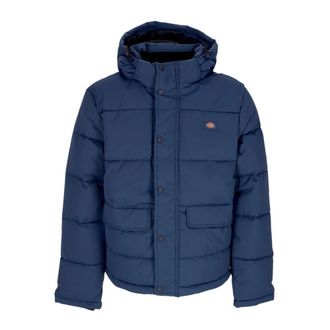 Dickies Blauwe Pufferjas met Afneembare Capuchon - Heren - Winterjassen - Blauw - XL - Polyester - Jassen
