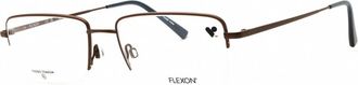 Flexon Mens Black Rectangular Eyeglass Frames FLEXONH6073