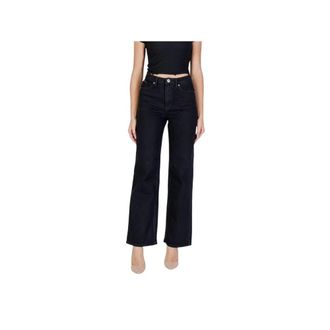 Vero Moda Wide Jeans, female, Black, Size: W25 L30 High Waist Straight Jeans