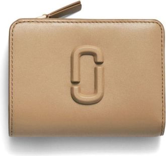 Marc Jacobs The Covered J Marc Mini compact wallet - unisex - Polyester/Calf Leather - One Size - Neutrals
