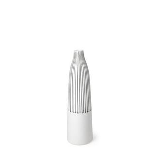 Mercana Kira I Small Pinstripe Ceramic Vase in White at Nordstrom