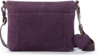 The Sak Melrose Crossbody Leather Bag in Aubergine Suede Heart at Nordstrom