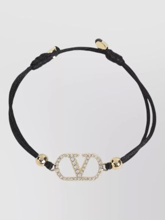 Valentino Garavani bracelet adjustable strap crystal embellishments hardware