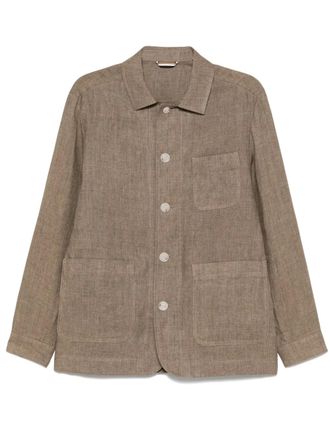BOSS Linnen shirtjack - Beige