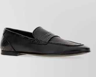 Dolce & Gabbana alligator-effect leather loafers