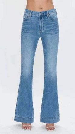 Pistola Denim Kinsley Mid Rise Flare Jean In Essay
