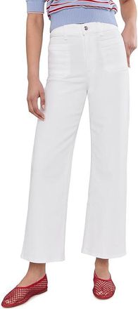 Madewell The Short Emmy Wide-Leg Jean in Tile White Womens Jeans Tile White : 32, Cotton/Denim/Elastane