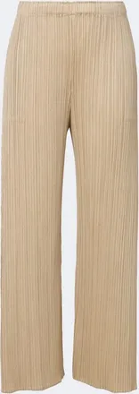 Pleats Please Issey Miyake Monthly Colors: October pleated wide-leg pants