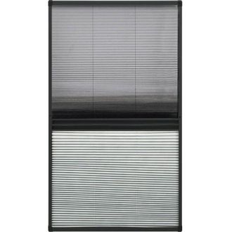 vidaXL Mosquitera Plisada Para Ventanas Aluminio Con Sombra 80x160 Cm Vidaxl