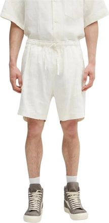 Wales Bonner Garden Shorts - Heren - Korte Broeken - Beige - XL - Linnen - Korte Broeken