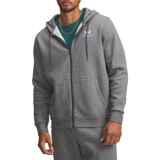 Under Armour Icon Fleece Zip Hoodie in Pitch Gray Medium at Nordstrom, Size Xx-Large