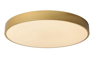 Lucide UNAR Dimmable Stylish Decorative Indoor LED Flush Ceiling Light in Gold