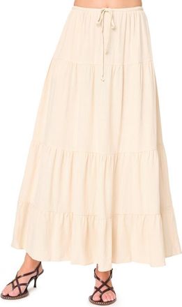 Gibsonlook Tiered Maxi Skirt in Natural at Nordstrom, Size X-Large