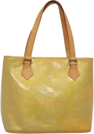 Louis Vuitton Tweedehands leren Louis Vuitton tassen - Dames - Vintage Shopper - Geel - ONE Size - Leer - Vintage
