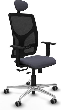 Piqueras y Crespo Silla De Oficina Piqueras Y Crespo Motilla Negro Soporte Lumbar Ajustable