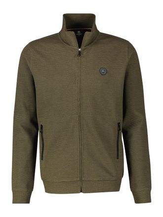 Lerros Sweatjacke LERROS Sweatjacke, Structure, Herren, Gr. S, gr&uuml;n (aged olive), 94% Baumwolle, 4% Polyester, 2% Elasthan, Sweatjacken Sweatjacke