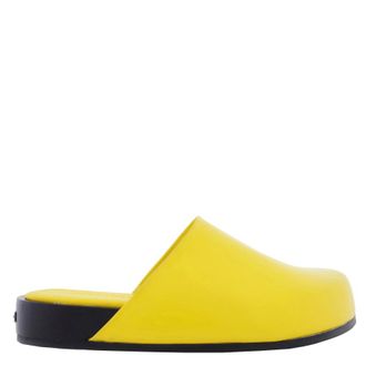 Ferragamo Dassa Leather Round-Toe Mules, Size 10 E
