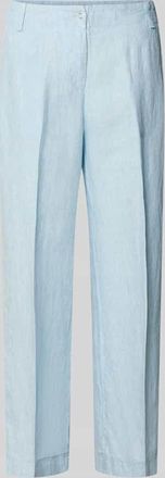 Brax Brax Straight Fit Leinenhose mit elastischem Bund in Bleu, Gr&ouml;&szlig;e 34